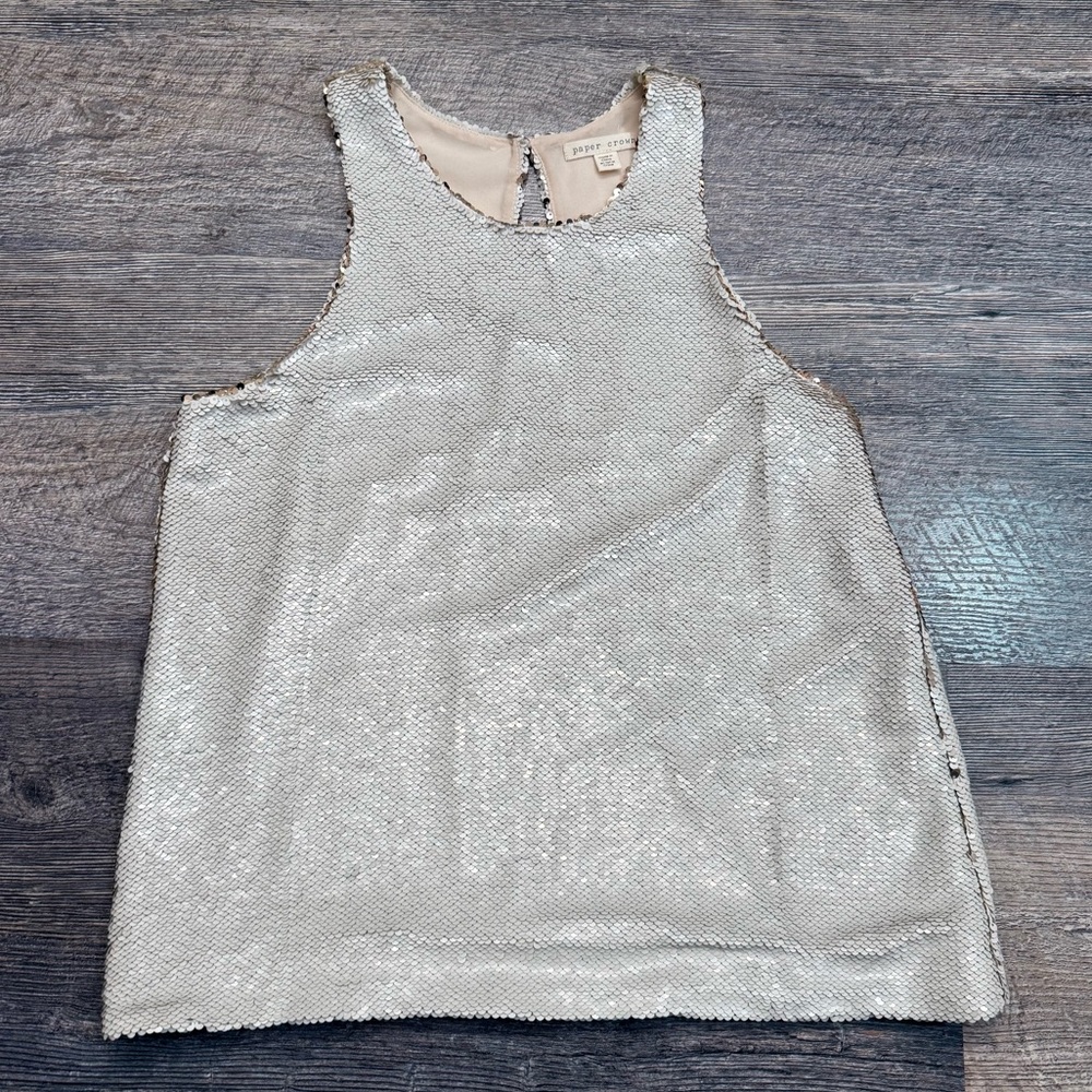 Paper Crown Sequin Tank Size Small